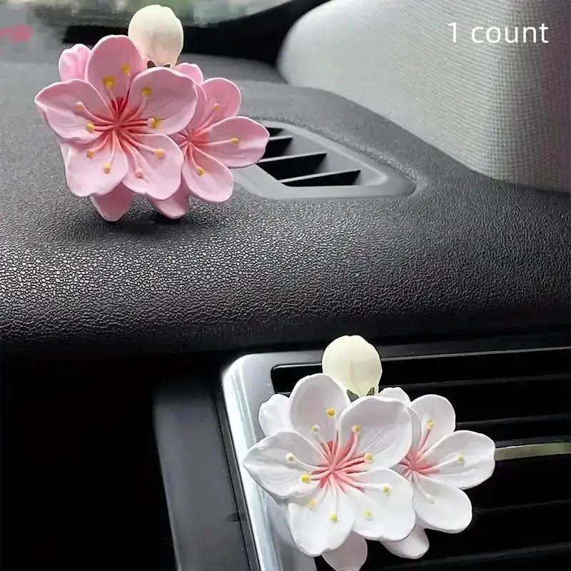 Flower Shaped Car Air Outlet Decoration, Car Air Vent Ornament, Car Interior Decoration Accessories for Women & Men