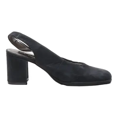 DONNA CHRISTINA Slingback Heels Black Leather Womens UK 4