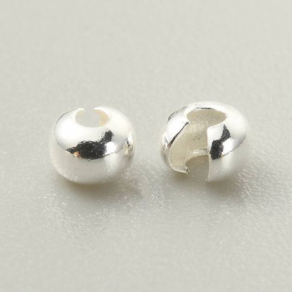 925 Sterling Silver Crimp Beads Covers