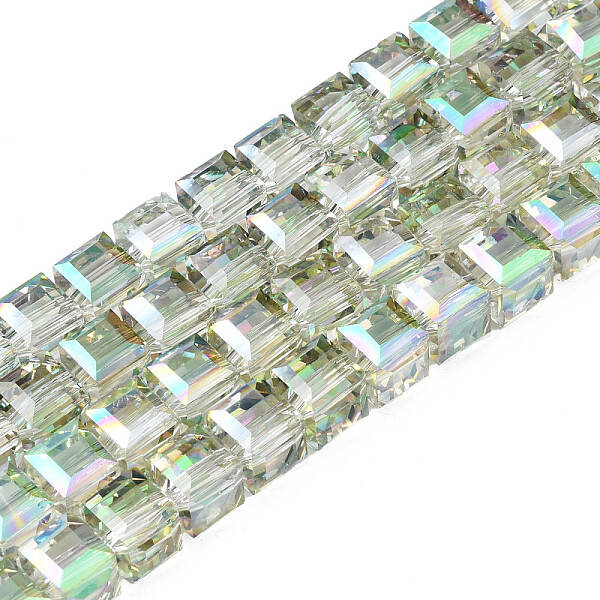Electroplate Transparent Glass Beads Strands