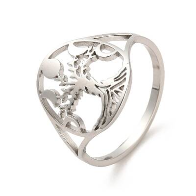 Non-Tarnish 304 Stainless Steel Open Cuff Rings