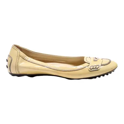TODS Ballet Shoes Yellow Synthetic Womens UK 4