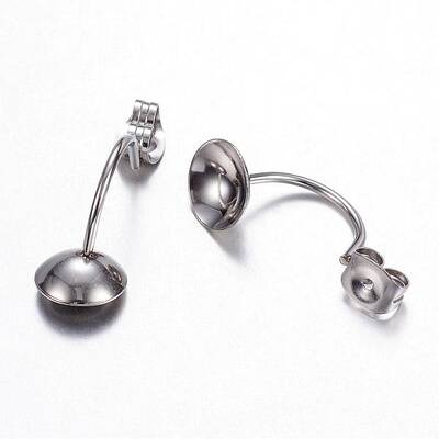Tarnish Resistant 304 Stainless Steel Stud Earring Settings