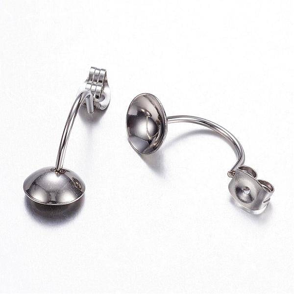 Tarnish Resistant 304 Stainless Steel Stud Earring Settings