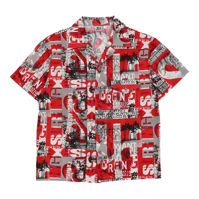 Unbranded Patterned Shirt - Small Red Polyester