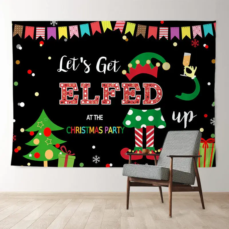 Aperturee Fiesta Clown Merry Christmas Backdrop For Holiday