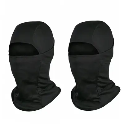 2PCS Balaclava Face Mask Set,Black Wind Resistant Outdoor Sports Motorcycling Skiing Running Full Mask
