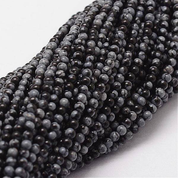 Natural Snowflake Obsidian Beads Strands