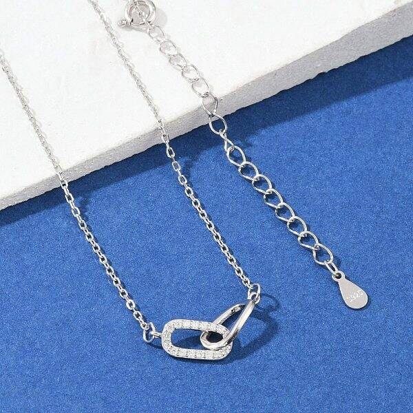 925 Sterling Silver Micro Pave Clear Cubic Zirconia Pendant Necklaces