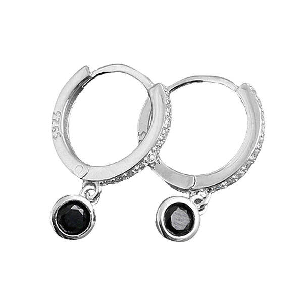 S925 Sterling Silver Flat Round Hoop Earrings