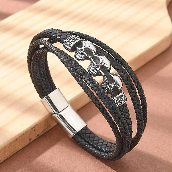 Braided Microfiber Leather Multi-strand Bracelets