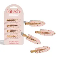 Kitsch Cherry Print Creaseless Clips 4pc Set