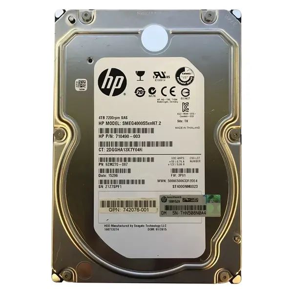 710490-003 HP 4TB 6Gb/s SAS 7200 3.5-Inch Hard Drive