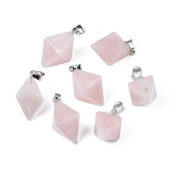 Natural Rose Quartz Pendants