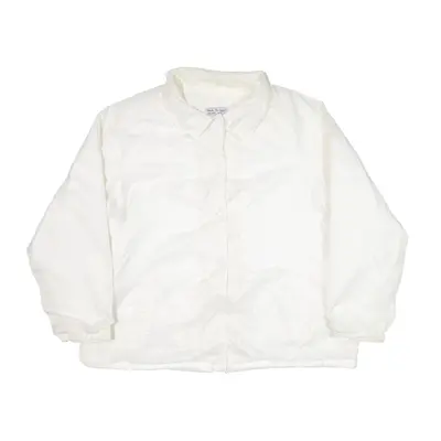 Coach Satin Jacket White Womens XL