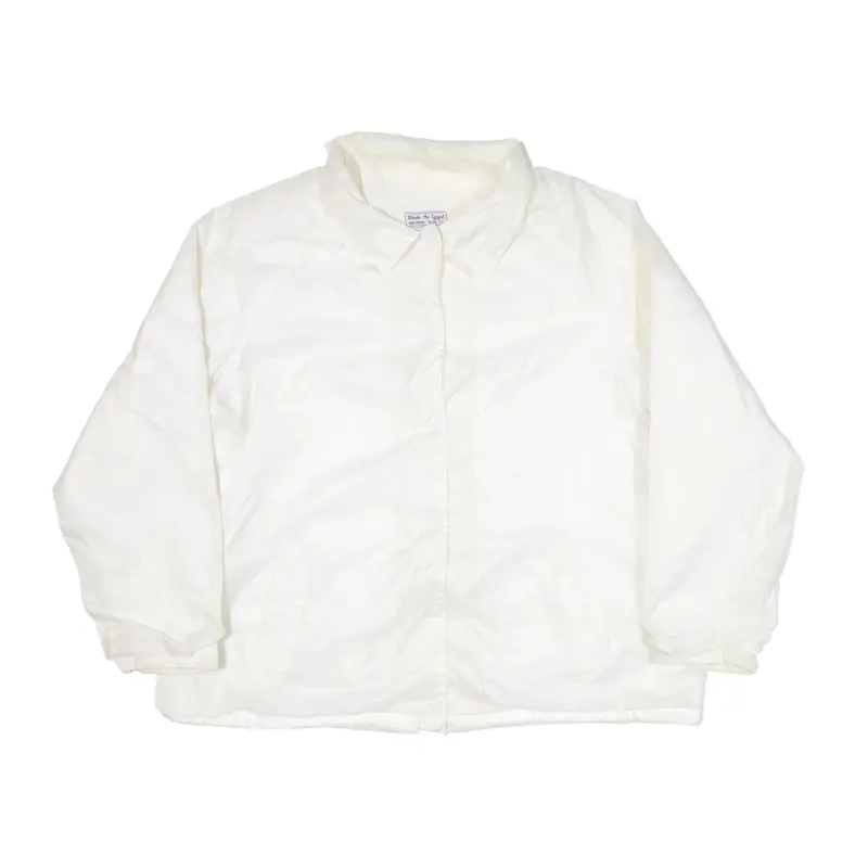 Coach Satin Jacket White Womens XL