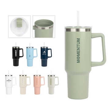 24 Custom Izzy 40 oz Steel PP Liner Travel Mug - BPA Free