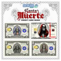 Santa muerte debit/credit card skins/sticker made with high quality vinyl and uv ink