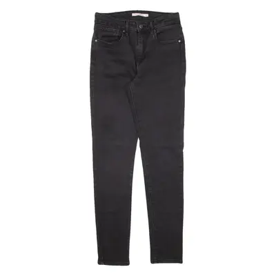 LEVI'S 721 High Rise Womens Jeans Black Slim Skinny W27 L30