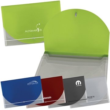 100 Promotional Color Flap Translucent Document Holder - Accordion ...