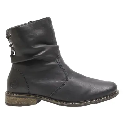 RIEKER Ankle Boots Black Leather Womens UK 6