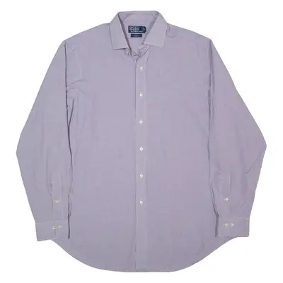 RALPH LAUREN Shirt Purple Check Long Sleeve Mens L
