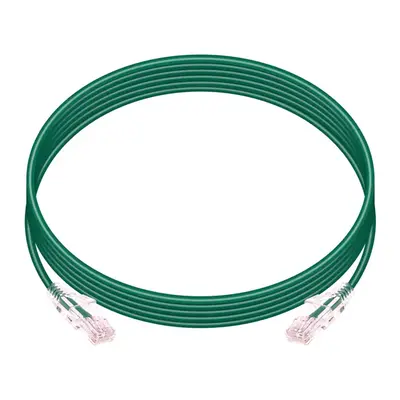 14820 Monoprice Cat6 Component Level Ethernet Cable SlimRun Pure Bare Copper UTP 28AWG 550MHz Snagless RJ45 10ft Green