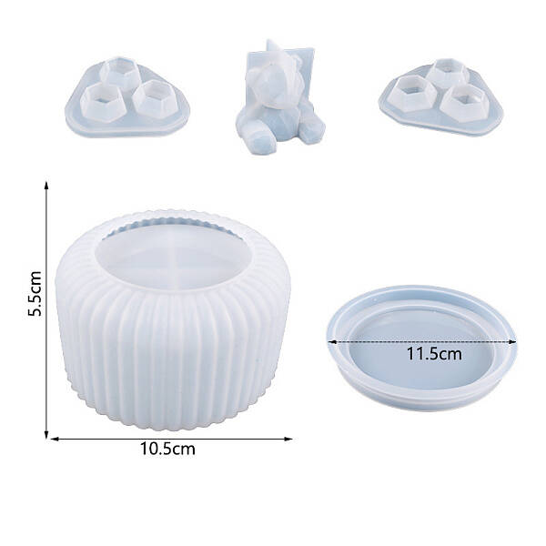 DIY Silicone Bear Storage Box Molds