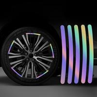 Car Wheel Hub Reflective Sticker, Night Driving Safety Warning Strip, Glow in The Dark Car Wheel Rim Tape Reflective Strip De...