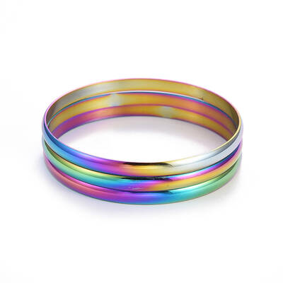 Fashion 304 Stainless Steel Bangle Sets