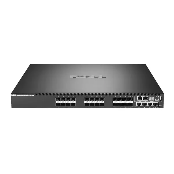 Dell 05N0MT | PowerConnect 7024F 24 x Ports 10/100/1000Base-T + 2 x SFP+ Ports Layer 3 Managed 1U Rack-mountable Gigabit Ethe...