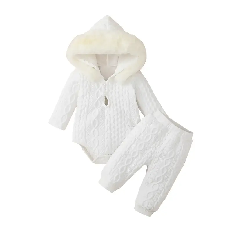 Baby Clothing Sets Girls Hooded Long Sleeve Romper and Pants Outfit Clothing Babygirl Clothes Products #springtok