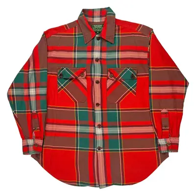 Ralph Lauren Checked Flannel Shirt - Large Red Cotton
