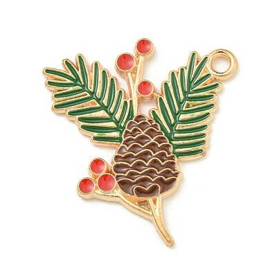 Christmas Theme Alloy Enamel Pendants