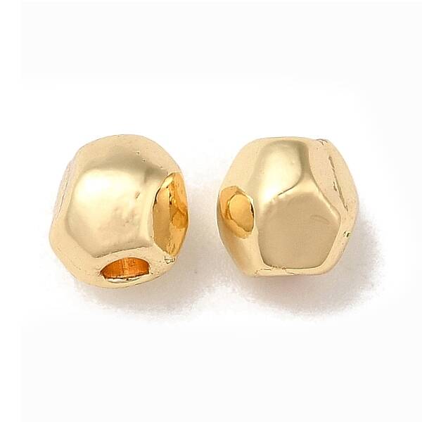 Oval Egg Alloy Faceted Beads