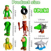 Italian Meme Shark Figures 8PCS Set - Collectible Animals Figurines for Office & Home Decor - Tralalero Tralala Desk Ornament...