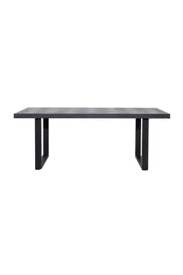 Black Oak U-Leg Dining Table M | OROA Blax
