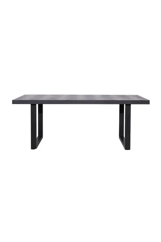Black Oak U-Leg Dining Table M | OROA Blax