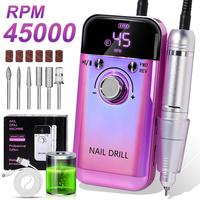 Professional Cordless Electric Nail Drill Kit for Acrylic Nail, 1 Box Portable Low Noise Nail Drill Machine & Accessories, Ma...