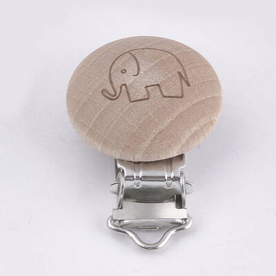 Beech Wood Baby Pacifier Holder Clips