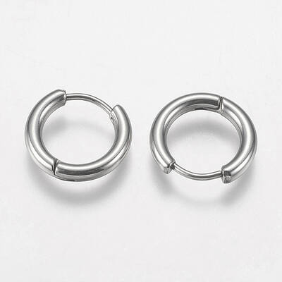 Tarnish Resistant 304 Stainless Steel Huggie Hoop Earring Findings