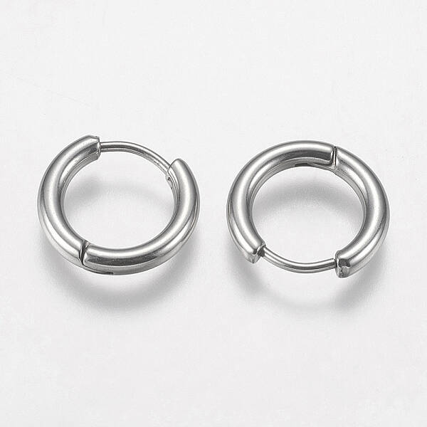 Tarnish Resistant 304 Stainless Steel Huggie Hoop Earring Findings