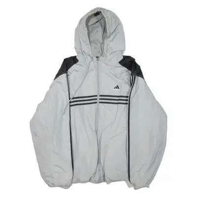 ADIDAS Mens Jacket Grey Hooded XL