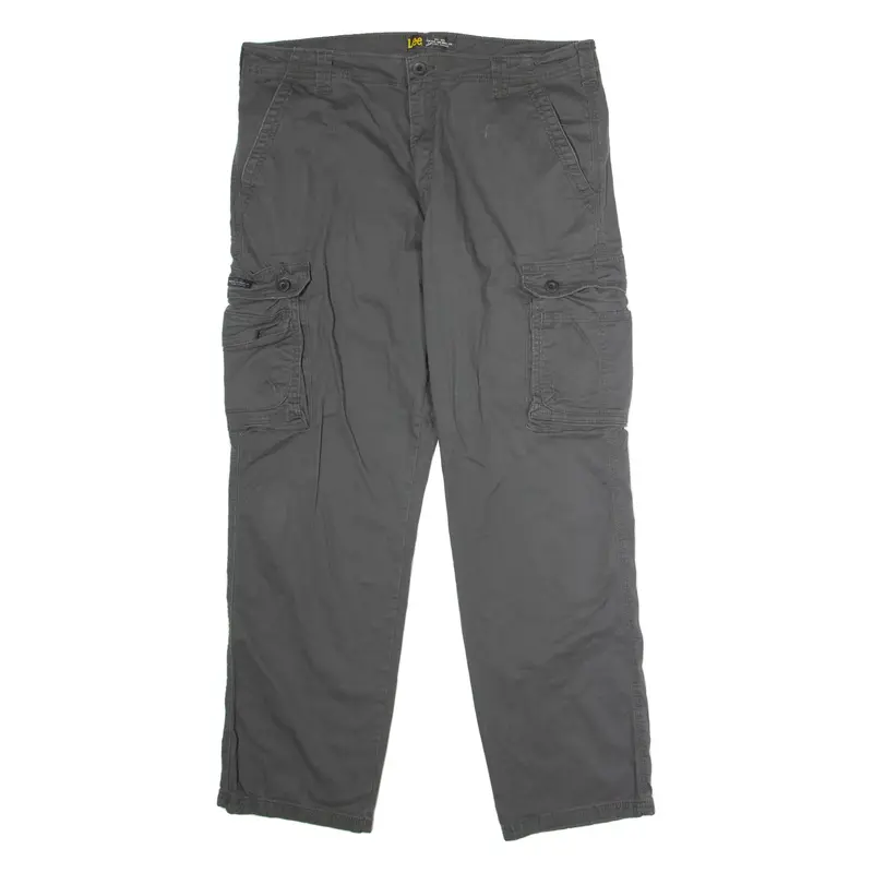 LEE Cargo Mens Trousers Grey Regular Straight W38 L32