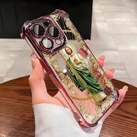 Religious Design Luxury Protection Jesus Pattern Mobile Protective Phone Case for IPhone 16 15 14 13 12 11 Pro Max Plus Shock...