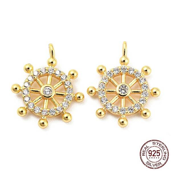 925 Sterling Silver Micro Pave Cubic Zirconia Charms