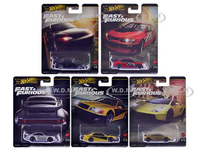 Fast & Furious 2025 5 piece Set M Diecast Model Cars by Hot Wheels