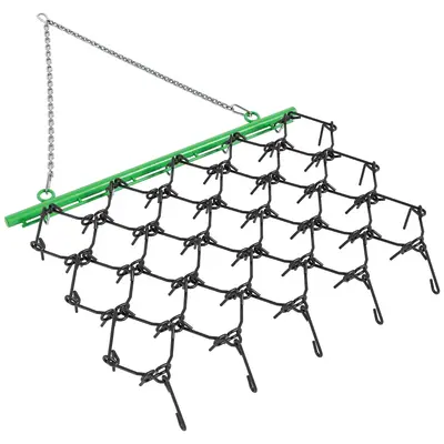 Garvee Heavy Duty Drag Harrow 5x4.5 FT 3/8 Tines Durable Steel Adjustable Drawbar for ATV UTV Lawn Tractors Soil Leveling G...