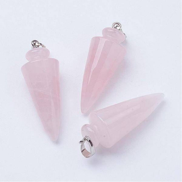 Natural Rose Quartz Pendants
