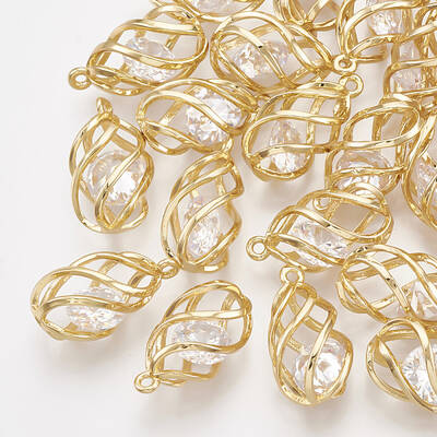 Brass Cubic Zirconia Pendants
